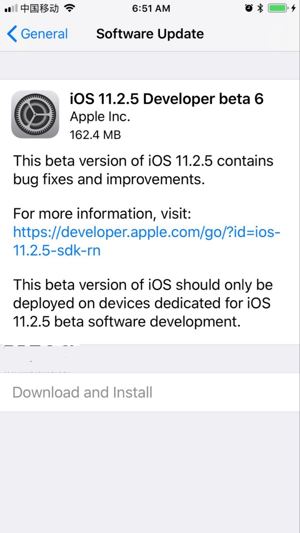 iOS11.2.5 beta6怎么升级