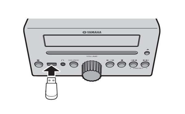 雅马哈MCR-B043怎么播放USB设备音源