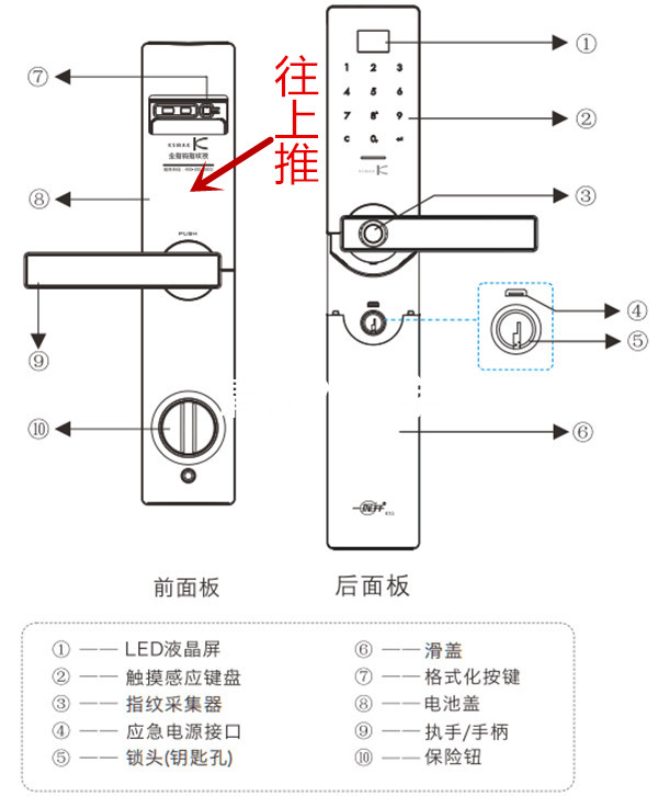 金指码K51指纹锁怎么换电池