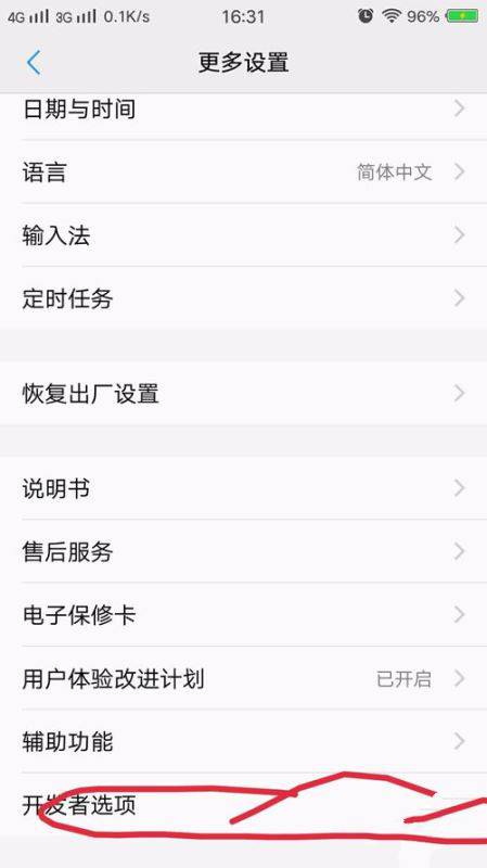 vivox20开发者选项在哪里
