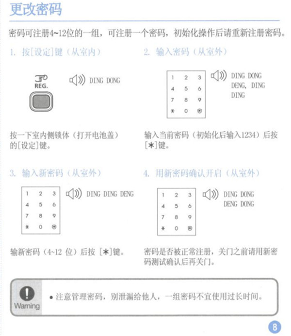 三星SHP-DP728指纹锁使用说明书