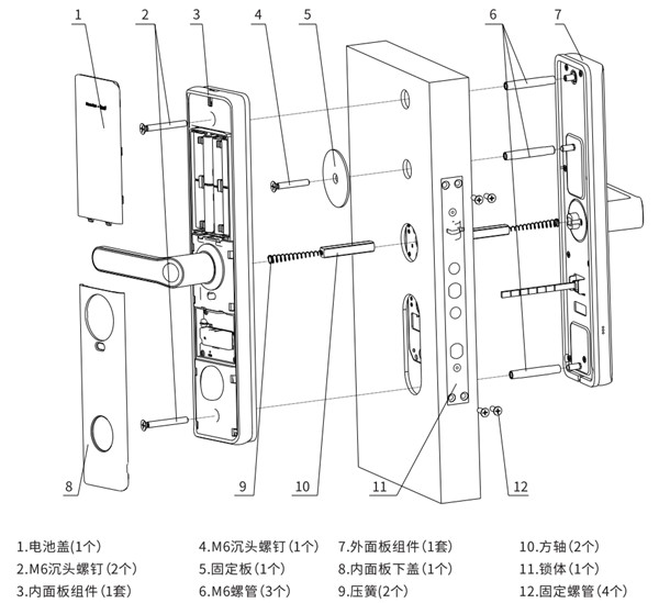 凯迪仕tk2指纹锁安装说明书