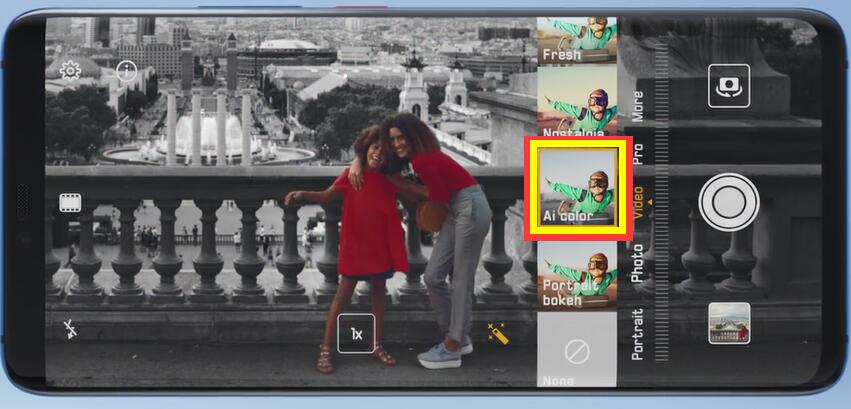 华为mate20pro怎么拍ai人像留色视频
