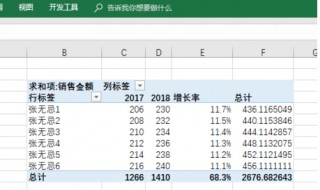 透视表里怎么写增长率（透视表里的占比怎么做）