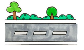 公路怎么画 公路简笔画教程