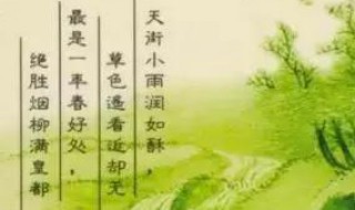 初春小雨这首古诗的别名是什么 初春小雨这首古诗的别名是什么呢