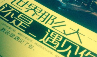 世界这么大还是遇见你是什么歌（世界这么大还是遇见你是什么歌曲）
