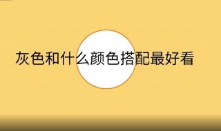 灰色和什么颜色搭配最好看（灰色和什么颜色搭配最好看?）