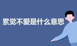 累觉不爱是什么意思 累觉不爱是什么意思网络语言