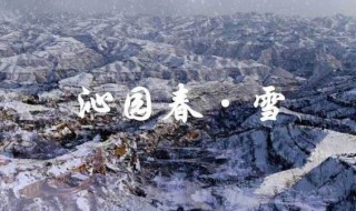 沁园春雪原文翻译赏析 沁园春·雪,翻译