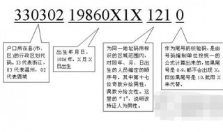 身份证数字分别代表什么