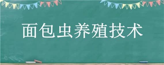 面包虫养殖技术 面包虫养殖技术视频面包虫怎样繁殖