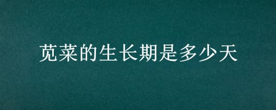 苋菜的生长期是多少天 苋菜周期多长