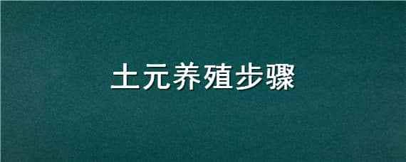 土元养殖步骤（土元养殖技术视频教程）