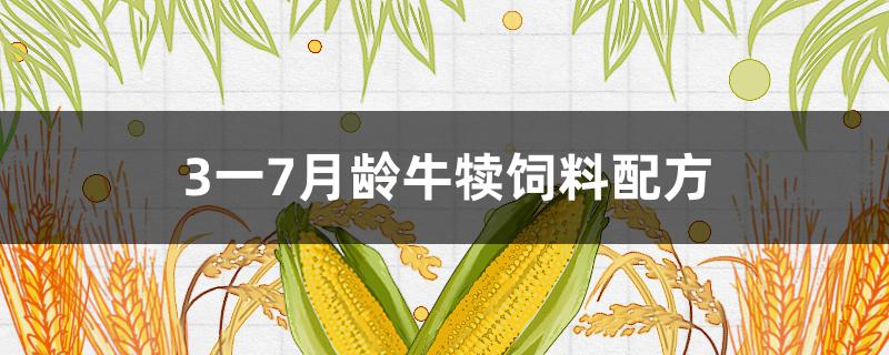 3一7月龄牛犊饲料配方 犊牛1一6月饲料配方