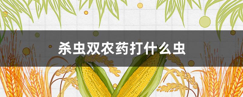 杀虫双农药打什么虫