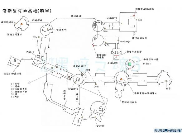 《黑暗之魂3》中文全物品收集标注地图合集 灰烬墓地+传火祭祀场所