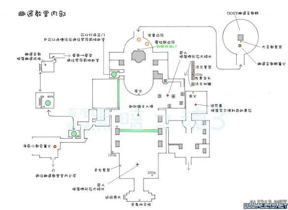 《黑暗之魂3》中文全物品收集标注地图合集 灰烬墓地+传火祭祀场所