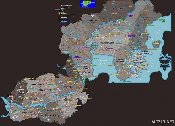 荒野大镖客2新作地图信息 荒野大镖客2 新地图