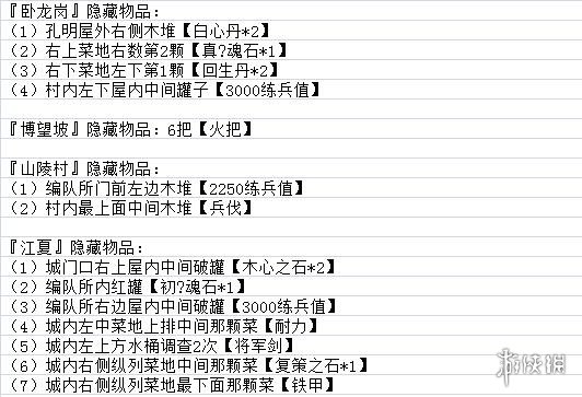 吞食孔明传全武将属性+全角色入队+全天赋+全造诣汇总表