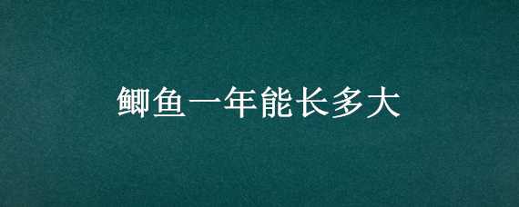 鲫鱼一年能长多大 彭泽鲫鱼一年能长多大