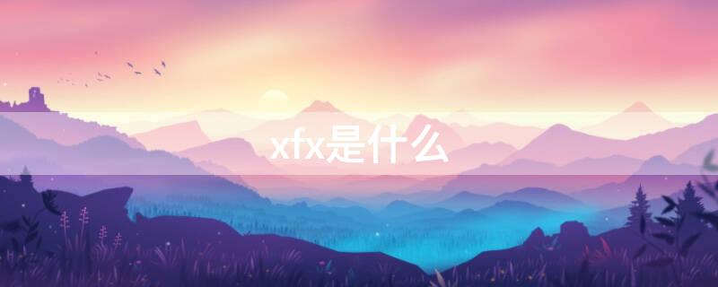 xfx是什么