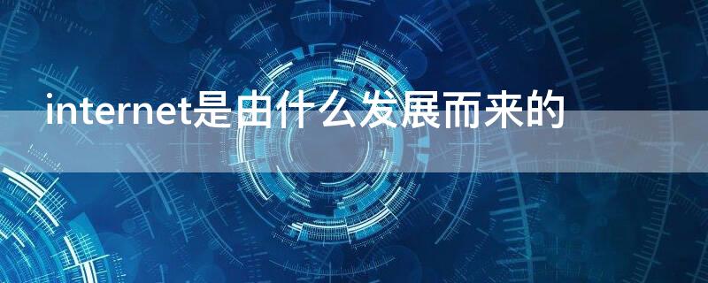 internet是由什么发展而来的（Internet是由什么发展的）