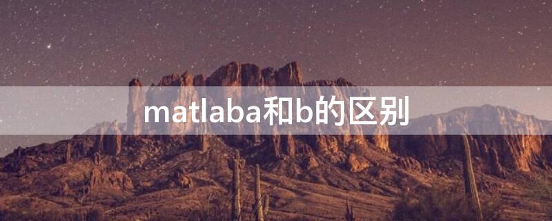 matlaba和b的区别（matlaba与b的区别）