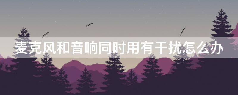 麦克风和音响同时用有干扰怎么办 音响和麦克风有冲突