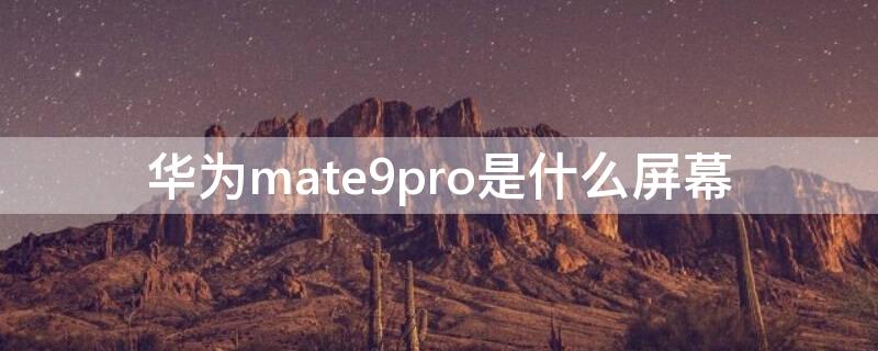 华为mate9pro是什么屏幕（华为mate9pro屏幕参数）