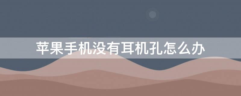 iPhone手机没有耳机孔怎么办（iphone手机没有耳机孔吗）