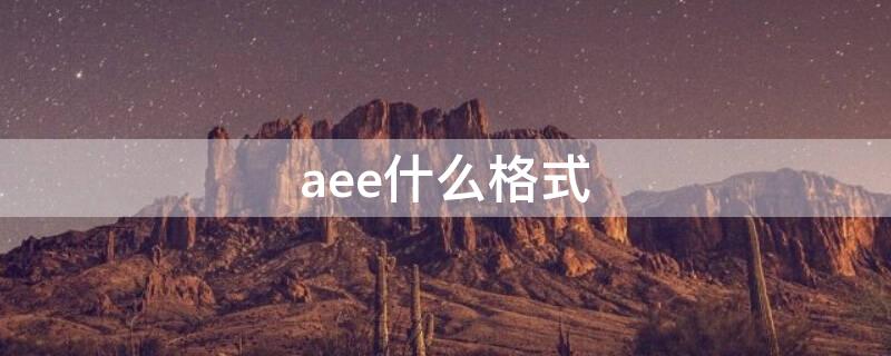 aee什么格式（AES格式）