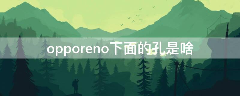 opporeno下面的孔是啥（opporeno6上面的小孔是什么）