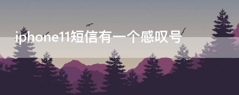iPhone11短信有一个感叹号（苹果11手机短信有个感叹号）