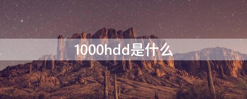 1000hdd是什么 hdd 100%