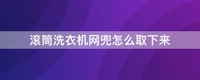 滚筒洗衣机网兜怎么取下来（滚筒洗衣机网兜怎样拆）