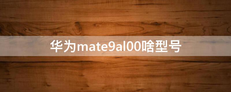 华为mate9al00啥型号（华为mate9al00价格）