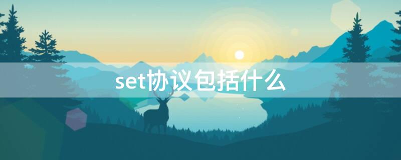 set协议包括什么（set协议包括哪些）