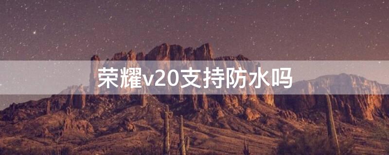 荣耀v20支持防水吗（荣耀v20支持防水吗）