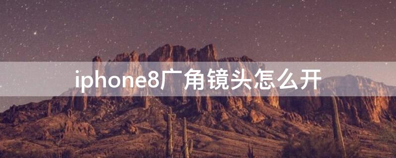 iPhone8广角镜头怎么开