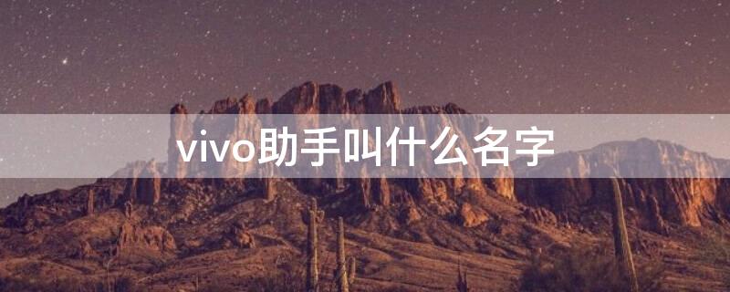 vivo助手叫什么名字（vivo助手叫什么名字好听）