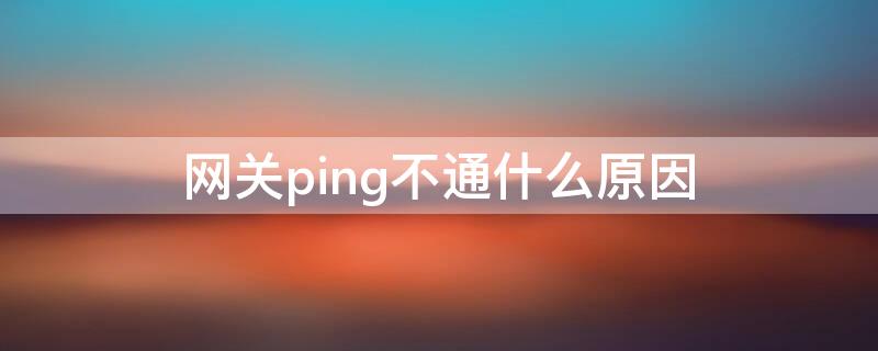 网关ping不通什么原因（ping网关ping的通 但网不通）