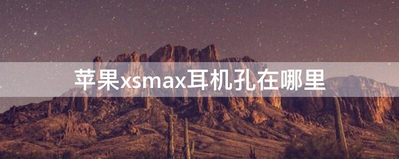 iPhonexsmax耳机孔在哪里（iphonexsmax耳机孔插口是什么样的）