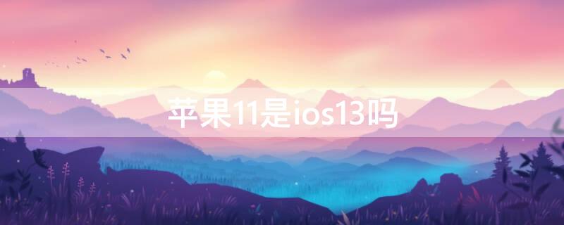 iPhone11是ios13吗（苹果11是ios什么版本）