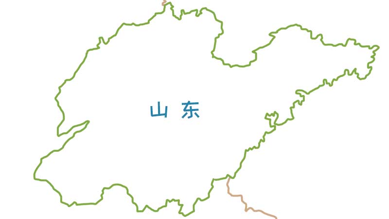 山东地图简笔画