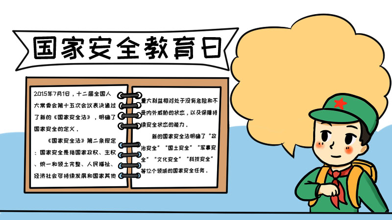 全民国家安全教育日手抄报内容,全民国家安全教育日手抄报内容画法