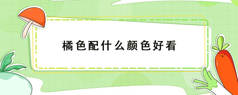 橘色配什么颜色好看 橘色配什么颜色好看图片装修