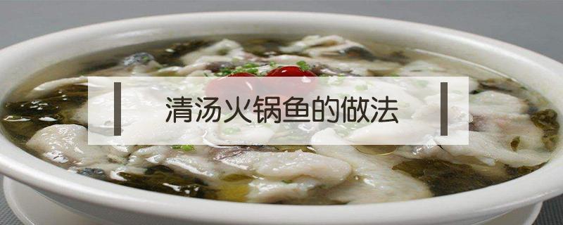 清汤火锅鱼的做法 清汤火锅鱼的做法视频教程