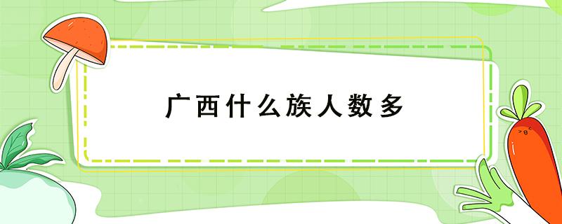 广西什么族人数多（广西有多少少数民族人口）