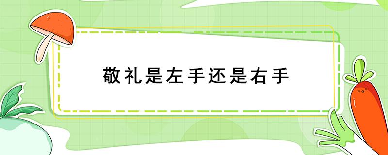 敬礼是左手还是右手（少先队员敬礼是左手还是右手）